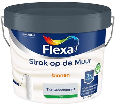 Flexa - Strak Op De Muur Binnen Mat - The Greenhouse 1 - Mengverf - 2,5 L
