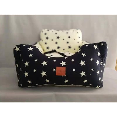 Coussin de siège réversible pour animal de compagnie Golden Retriever amovible et lavable pour chien et chat 55×50×35cm