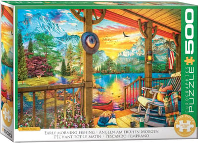 Eurographics - 'S Ochtends Vroeg Vissen [Early Morning Fishing] - Dominic Davison - 500 XL stukjes 68×48cm (b×h) - Familie Legpuzzel