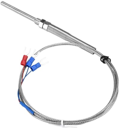Draadloze Thermokoppel Sensor Probeer voor PT100 - 3 Draad Waterdicht en Corrosiebestendig Temperatuurmeetapparaat voor Industrie en Laboratoria (3M)