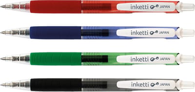 Penac Gelpennen - Inketti - 0.5mm - 4 kleuren - Rood - Blauw - Groen - Zwart