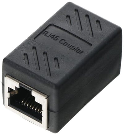 cat6 RJ45 koppelstuk internetkabel - UTP FTP Ethernet verlengstuk - Coupler - Internet kabel verlengen - Netwerk adapter - Connector - LAN - Vrouw naar vrouw - NEtwork extender - Zwart - Jonyx