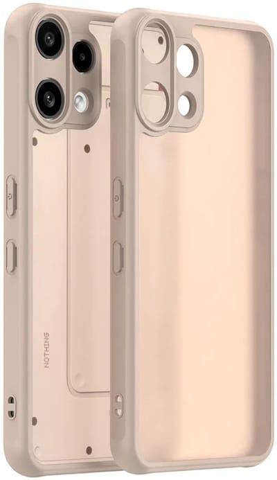 Hoesje geschikt voor Nothing Phone (3a) Lite - Phonesta AirFrost Semi-Transparante Back Cover - Mat Sandstone Beige