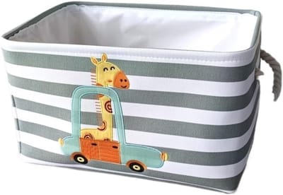 Speelgoed Opberger - Opvouwbare Bak - Kinderspeelkamer - Canvas Stof - Naturel