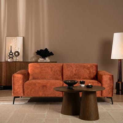 Bronx71® Velvet bank 2,5-zits Vegas koper