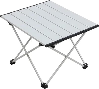 Opvouwbare Kruk - Campingstoel - Buitenactiviteiten - Met hengelhouder - Compact formaat - Zilverkleurig