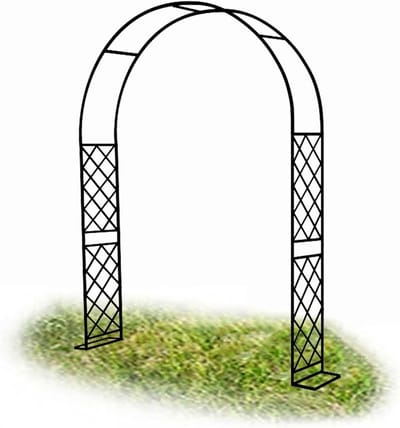Stevige Rozenboog - Klimplant Ondersteuning - Tuin Decoratie - Verstelbare Hoogte - Tot 370 cm - Zwart