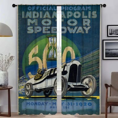 Vintage Autore races Gordijnen voor Woonkamer Gordijn Huis Interieur Gordijnen 2 Stuks Scheidingsgordijnen Tule voor Slaapkamer Keuken W50xH70cmx2pcs-CL