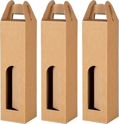 Wijndoos in Open Golf voor 1 Fles 9x9x33 cm