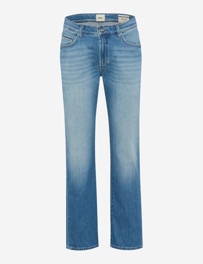 Brax Heren Jeans  Style CLINT BROKEN SPIRIT USED, denim lichtblauw, maat 33/32