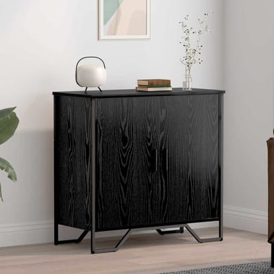 vidaXL - Dressoir - Zwart - Eiken - 78 - x - 35 - x - 74.5 - cm