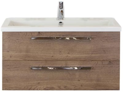 Seville Badmeubelset 100 cm - Tabacco - Wastafel Djazz 1 Kraangat