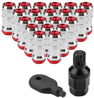 Dailygoods- Wielmoeren Hoogwaardige Kwaliteit - Wielmoerkapjes 17 mm - Wielmoerdoppen - M12 x P1,5 - Robuust en Duurzaam - 20 Stuks - Wielmoer