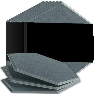 Akoestisch paneel - Geluidsisolatie - Studio geluid - Superdichtheid materiaal - 6 stuks - Maanlichtgrijs