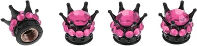 Decoratieve Ventieldoppen voor Auto en Truck - 4 Stuks - Stofdicht en Duurzaam in Zwart en Roze, Geschikt voor 15mm Ventielen