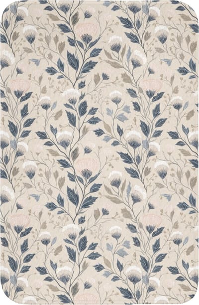 WC mat 40x60 cm - Antislip - Klassiek - Botanisch - Kleurrijk - Toiletmat - Vloermat - Douchemat - Toilet tapijt - Toiletmatten
