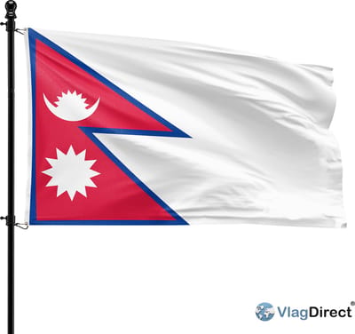 VlagDirect - Nepalese vlag - Nepal vlag - 90 x 150 cm