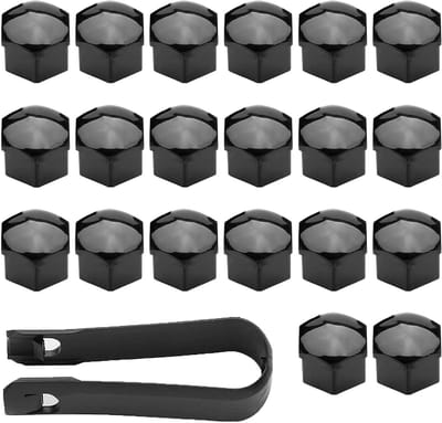 20 Stuks Universele Wielboutdoppen 21mm voor Velgbescherming, Inclusief Verwijdertool en Zwarte Hexaafdekkers