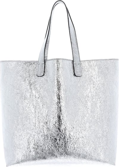 abro Leren Schoudertas Leather Quantiko Shopper 48 Hours Silver Zilverkleurig