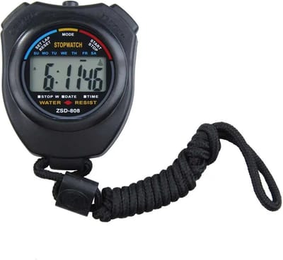 WiseGoods Premium Stopwatch - Stopwatches - Time Timer - Sport Accessoires - Sporten - Fitness - Tool - Cadeau - Training - Zwart