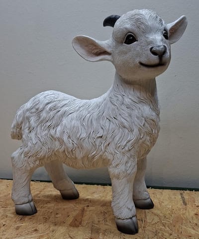 Levensechte Geit staand beeld - 45cm hoog - polyresin - polystone - Decoratie - Woonaccessoires - Beeld - Boerderijdieren