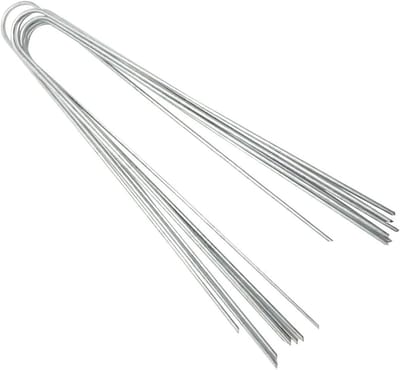 Dailygoods- Tuinpinnen 50 Stuks - U-vormige Stalen Pinnen - Grondpennen - Bevestigingspinnen - Tuinaccessoires - Afmetingen 30x4cm