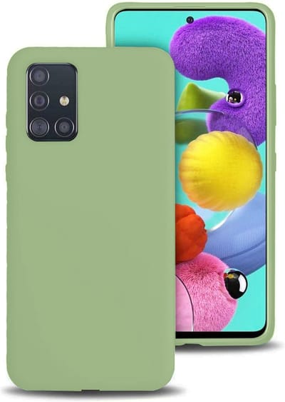 ShieldCase silicone case geschikt voor Samsung Galaxy A71 - lichtgroen