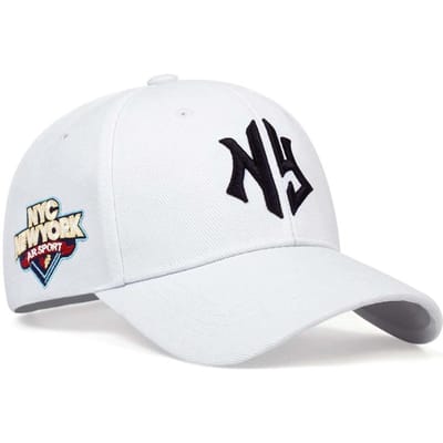Nyc New York Borduur Baseballpetten Katoenen Snapback Hoed Mode Sport Hip Hop Trucker Hoeden Zomer Buiten Zonnehoeden Garros white
