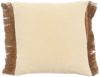 Nordal kussenhoes franjes velvet roze 48 x 48