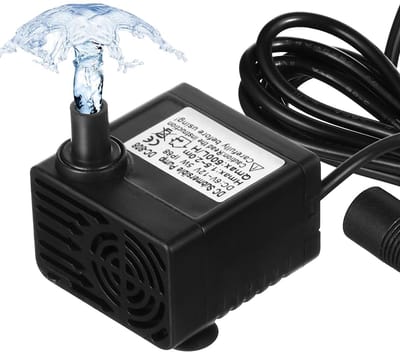 Dailygoods - Vijverpomp - Dompelpomp - Mini-waterpomp met instelbare stroom - Zwart - 500 l/h - Geschikt voor aquarium en kamerfontein