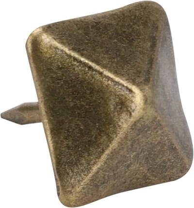 50 Stuks 19 x 20mm Meubelspijkers Retro Cyan Bronze IJzeren Decoratieve Spijkers met Vierkante Kop voor Antieke Meubels en Accessoires