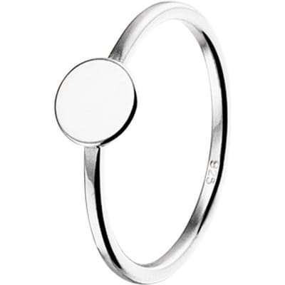 The Jewerly Collection - Ring Rondje - Zilver - Maat 17.25