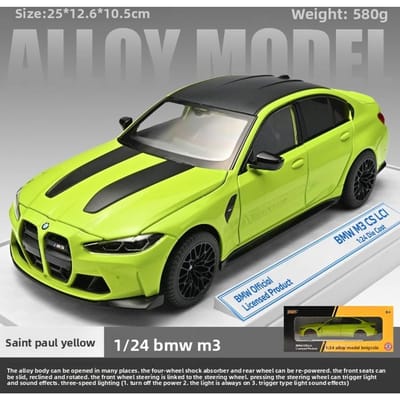Officieel Gelicentieerd 1/24 Bmw M3 Cs Lci Legering Auto Model Met Geluid Licht Collectie Miniatuur Auto Vriend Vriendin Cadeau Hobby's
