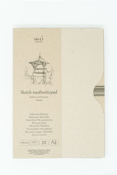 SMLT papierblok A5 gerecycled tekenpapier 100 vellen FSC duurzaam.