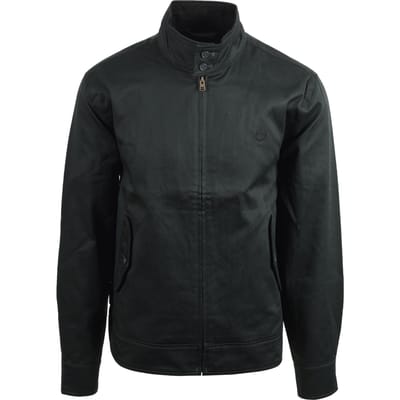 Fred Perry Gewaxte Katoenen Harrington Jacket Nachtgroen