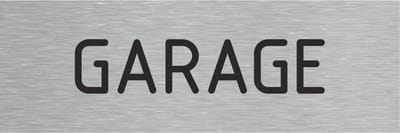 Deurbordje - garage bord - bordje - garage - rechthoekig met RVS look