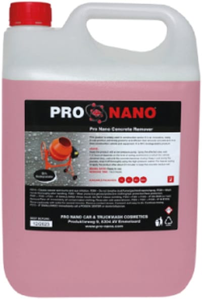 ProNano | Pro Nano Beton Remover 5L | klaar voor gebruik | CONTACTLOOS WASSEN! NANO TECHNOLOGIE | Verwijderd betonsluier en oude betonresten tot 10mm. De ProNano Beton Remover is ook zeer geschikt voor het verwijderen van opslag en bekistingolie