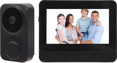 Draadloos Video Deurbelsysteem met IR Nachtzichtcamera en Monitor, 2-Weg Communicatie, 1080P HD Beeldkwaliteit en WiFi Verbinding