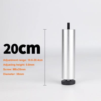 4 STKS Verstelbare Meubelpoten M8 Aluminiumlegering Tafelpoten Voor TV-meubel, Kledingkast, Verhoogde Koelkast Wasmachine Voeten