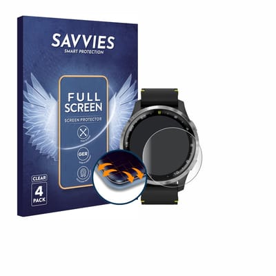 Savvies - Screenprotector voor Garmin D2 Air - Folie Beschermfolie transparant volledig dekking 4 Stuks