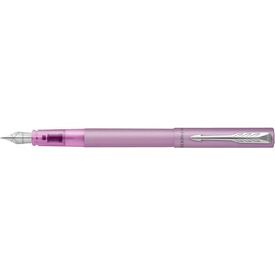 Parker Vector XL vulpen | metallic lila lak op messing met chroom detail | medium penpunt met blauwe inkt navulling | cadeauverpakking