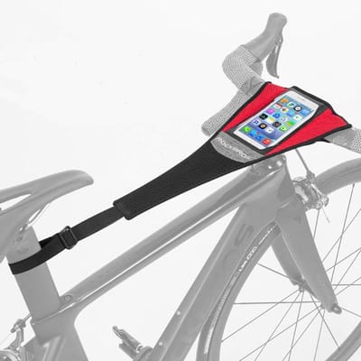 Fiets Zweetvanger - Trainer Accessoire - Binnen Fietsen - Sneldrogend Materiaal - 56x23cm - Rood Zwart