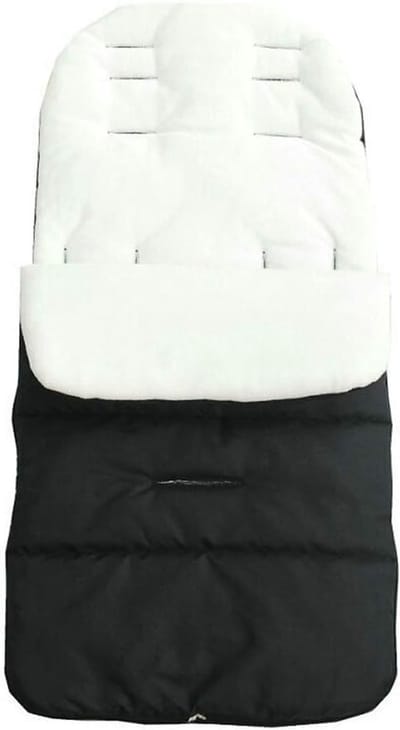 Universele Voetenzak - Kinderwagen Accessoire - Winterse Wandelingen - Zachte Fleece Voering - 88x40cm - Zwart