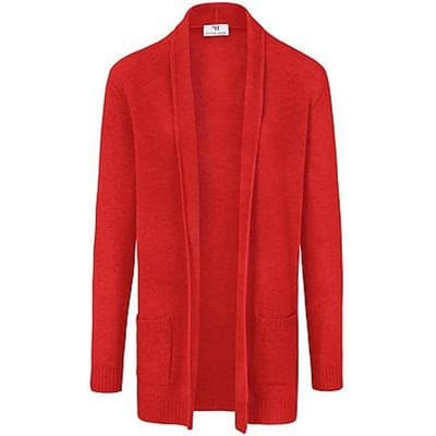 Lang vest 100% scheerwol Van Peter Hahn rood