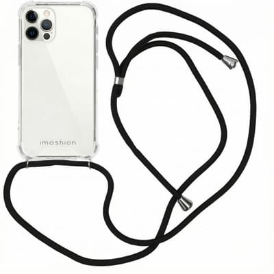 imoshion Hoesje - Geschikt voor Apple iPhone 12 Pro / 12 - Backcover met koord - Zwart