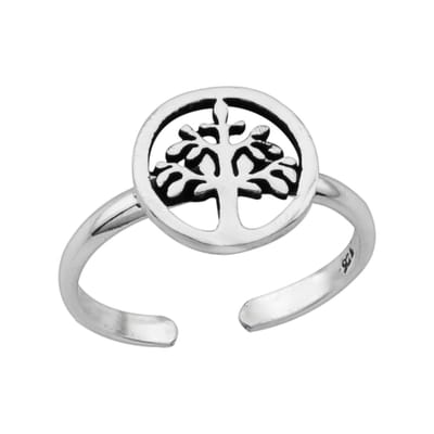WeLoveSilver - zilveren teenring - levensboom - 925 sterling zilver