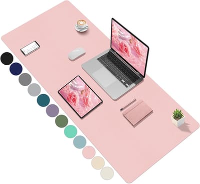 Stijlvol bureauonderlegger in roze 120x60 cm - Perfect voor kantoor en thuis, beschermt je bureau en biedt een comfortabele werkplek