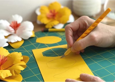 Cutter voor grafische kunsten, 6 mm snijder met 5 reservemesjes, zwart en geel, 14 x 0,6 x 0,6 cm