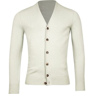 Thomas Maine Vest Uni Superfine Lambswool Button Cardigan Single Knit Vintage Licht Groen / male