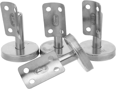 Leuninghouders - Trapleuning steunen - Trap veilig maken - Roestvrij staal - 4 stuks - Zilver